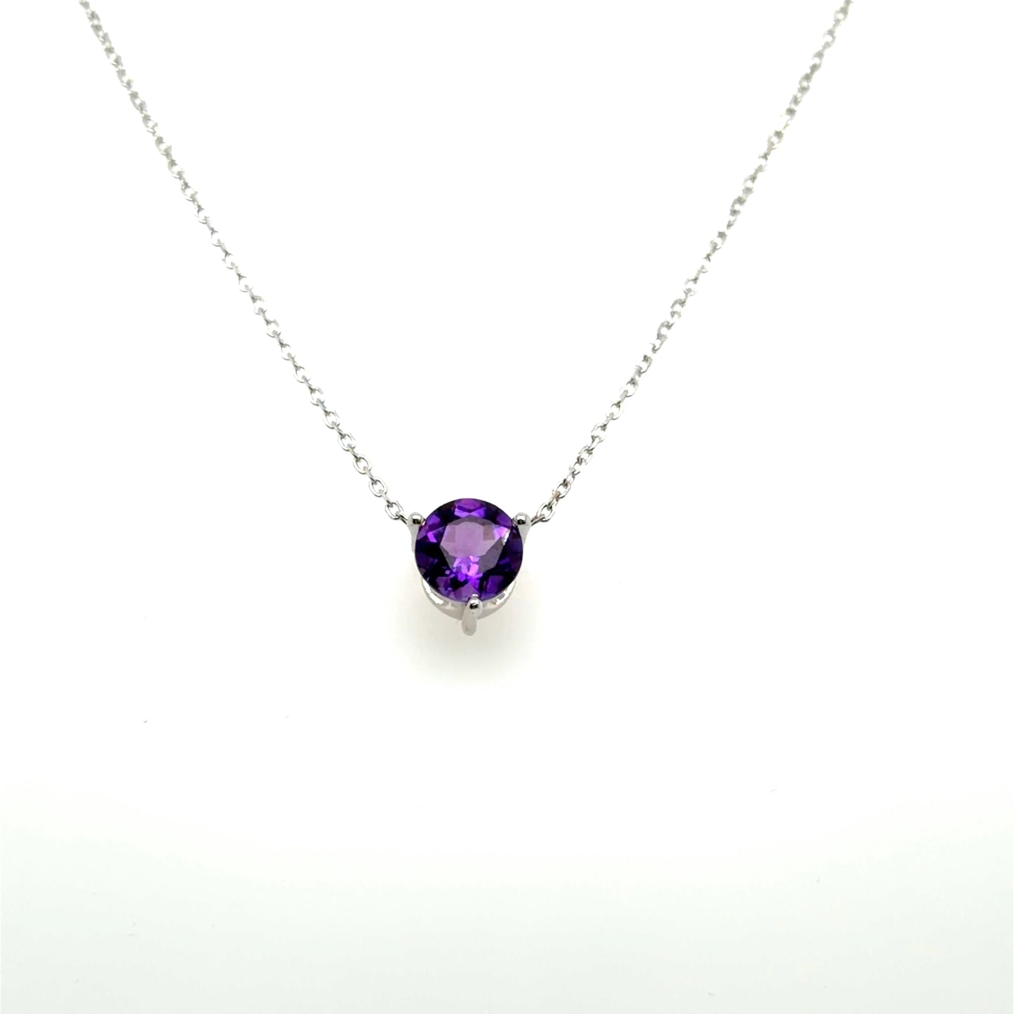 14ktw 1.00ct Beautiful Resilience Amethyst Necklace 16"