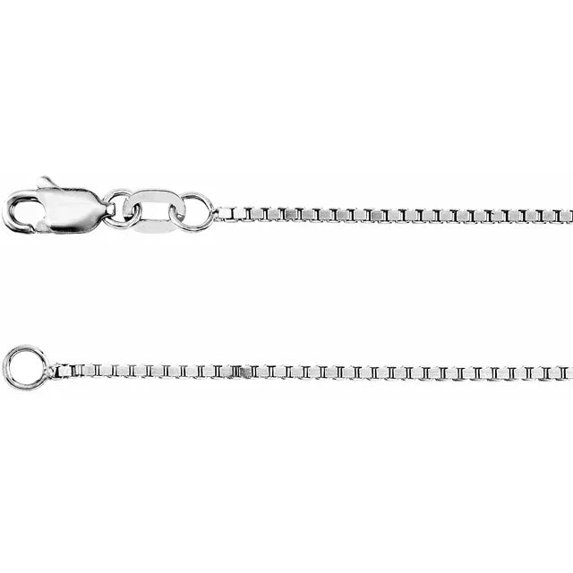 Ladies Box Link Chain - 10kt - 1mm