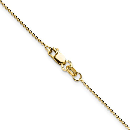 Ladies Diamond Cut Cable Link Chain 14kt - 1mm - 1.1mm