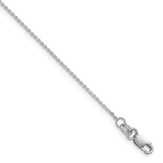 Ladies Diamond Cut Cable Link Chain 14kt - 1mm - 1.1mm