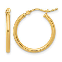 Leslie 14kt Yellow 20mm Hoop Earrings 1.15gm