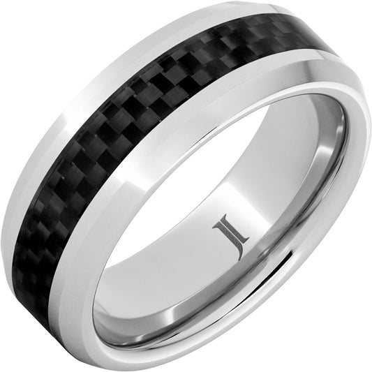Black Ice – Serinium® Black Carbon Fiber Inlay Ring