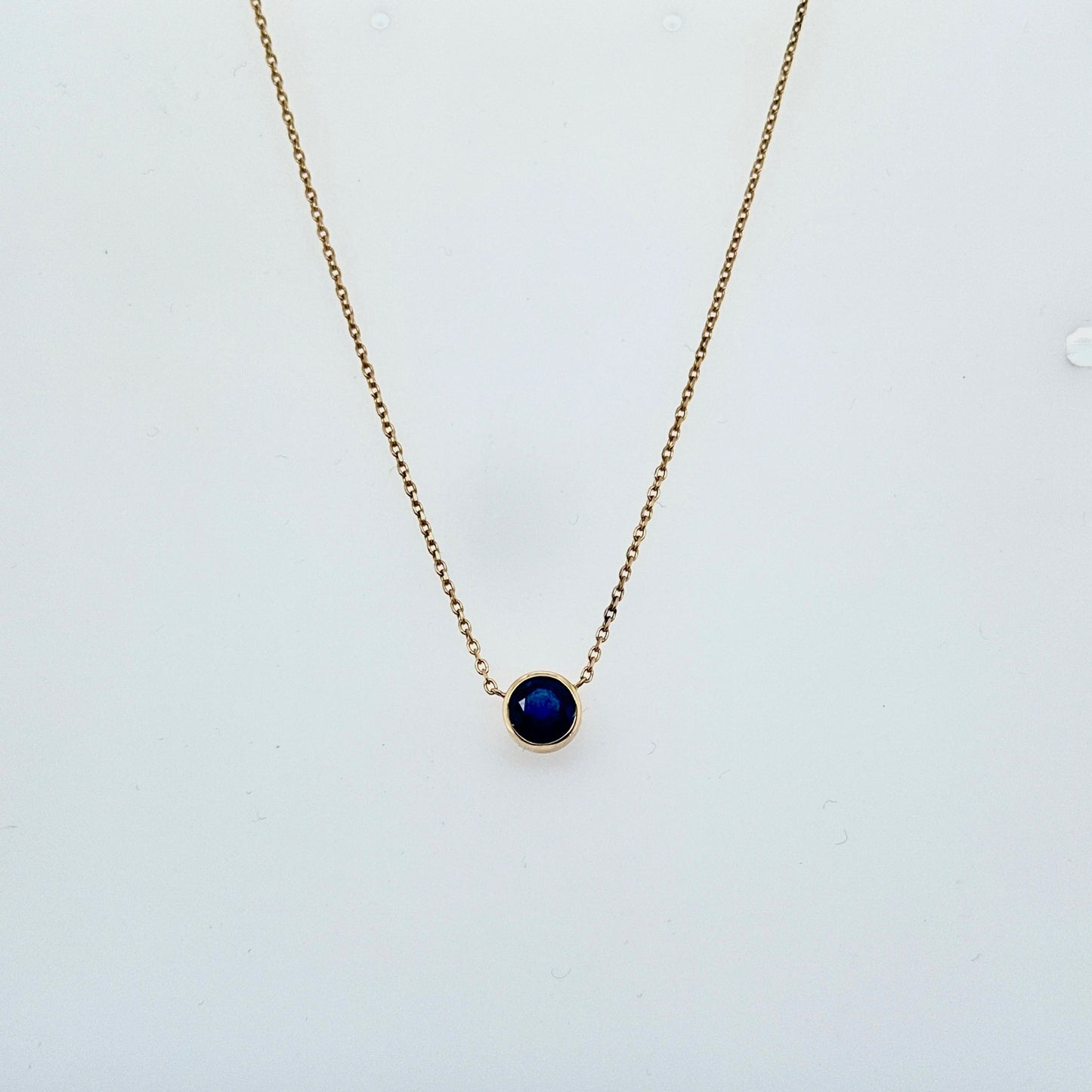 Guiding Light Sapphire Necklace - 1.00ct, 14kty 16"