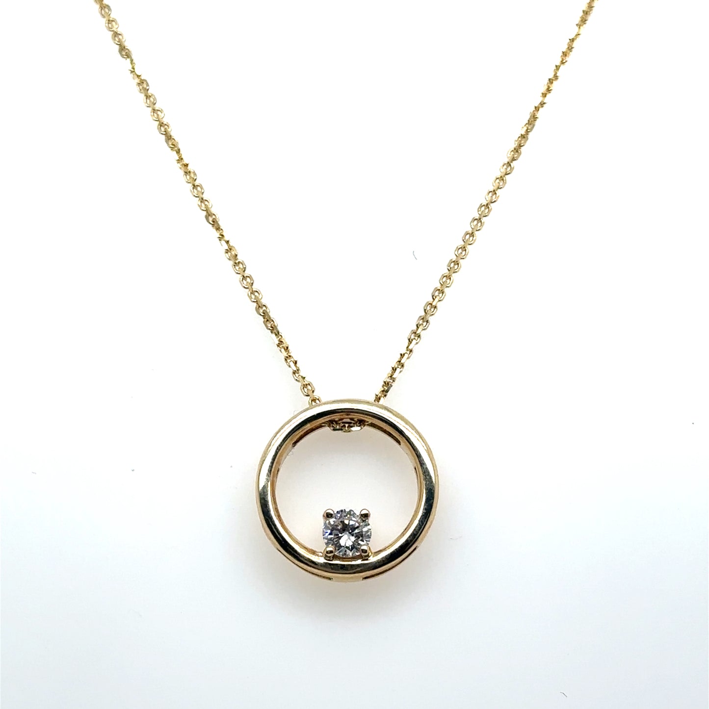 Eye of the Storm 14kt yellow gold .25ct lab diamond