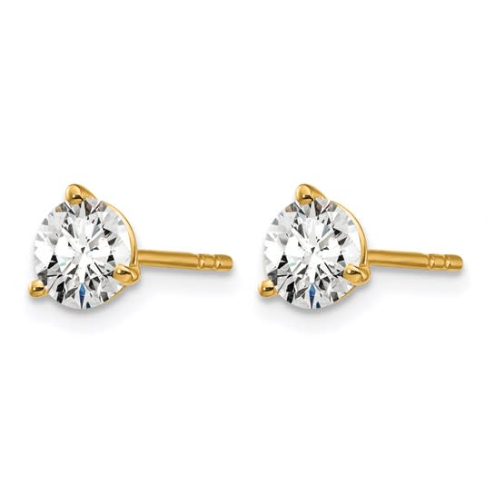 14kty Lab Diamond Round Stud Earring