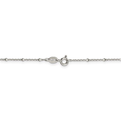 Sterling Silver 1.25mm Rolo with Beads Chain