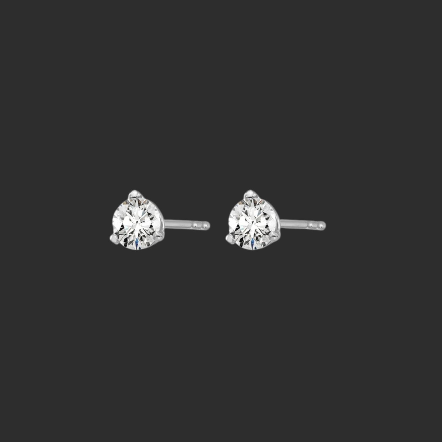 Diamond Earrings - Martini Setting - 0.50 ctw - 14ktw