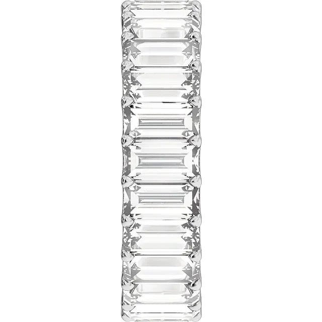 14K Yellow Gold Low Profile Baguette Diamond Eternity Band