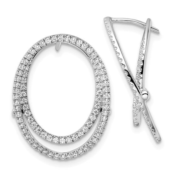Diamond Point Hinged 14ktw Daimond Earrings