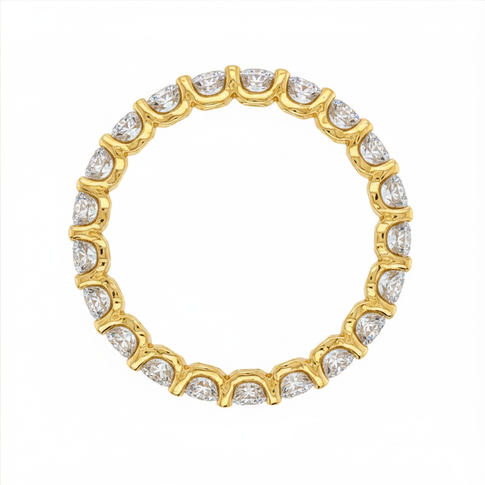 Faith, Hope & Love Diamond Eternity Band - 2.10ctw 14ktw - 3 mm Lab Diamonds