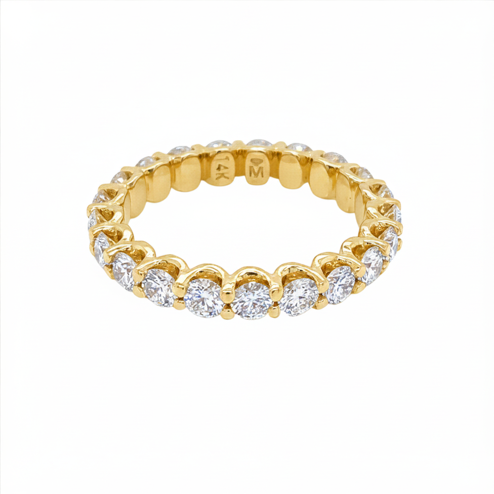 Faith, Hope & Love Diamond Eternity Band - 2.10ctw 14ktw - 3 mm Lab Diamonds