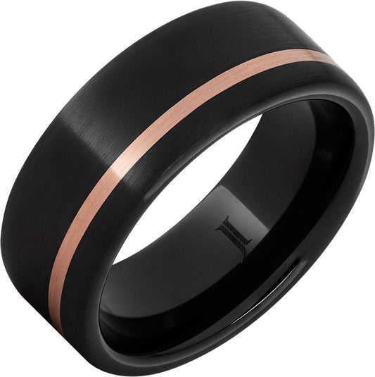 Pure Class – Black Diamond Ceramic™ Ring with Rose Gold Inlay