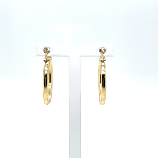 Leslie 14kt Yellow 20mm Hoop Earrings 1.15gm