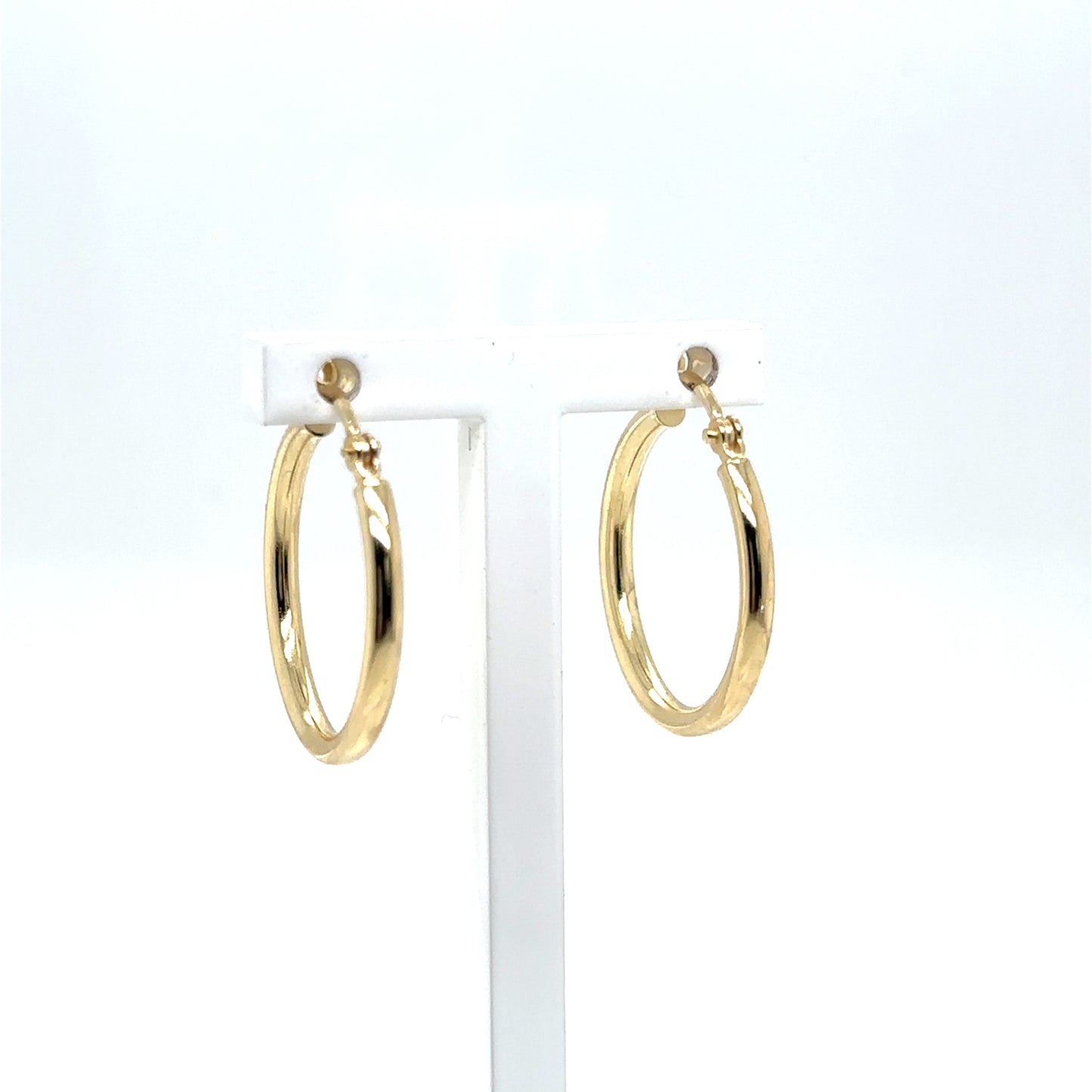 Leslie 14kt Yellow 20mm Hoop Earrings 1.15gm