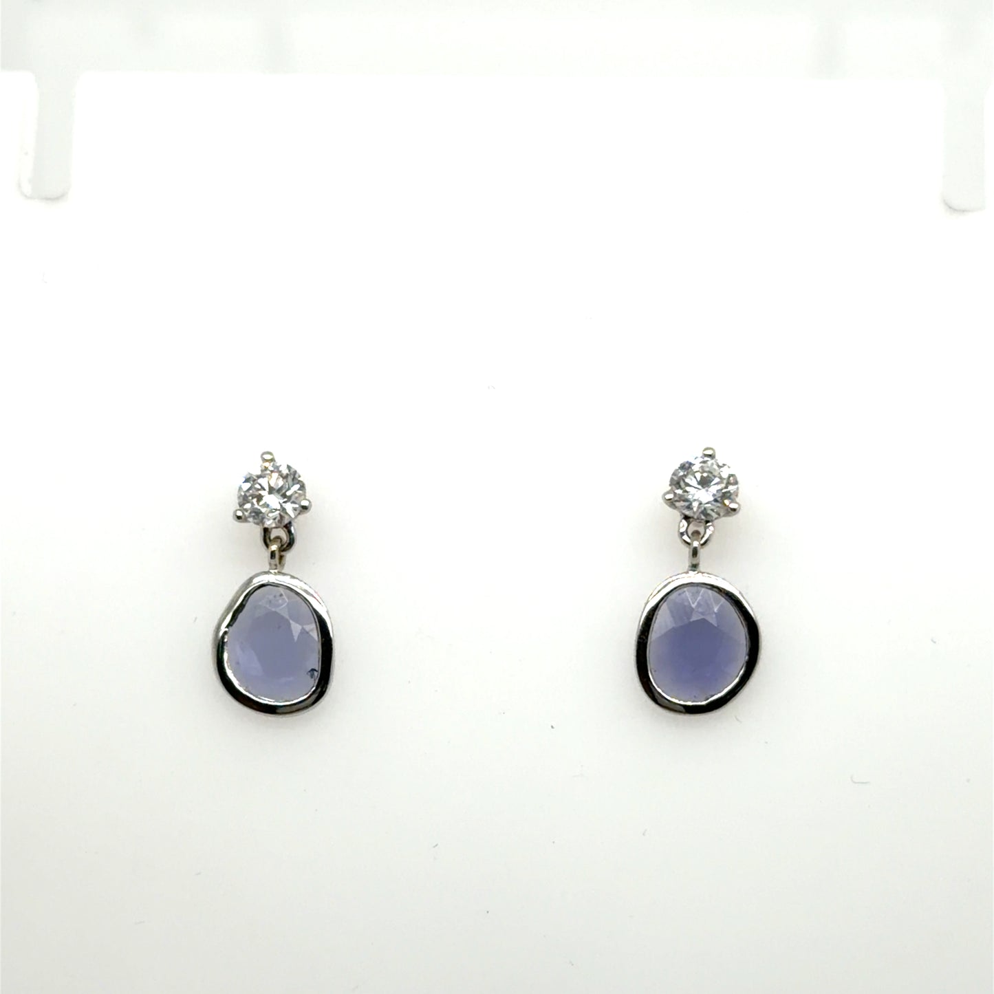 14Kt Idolite Rosecut LG Diamond .50ct Earrings