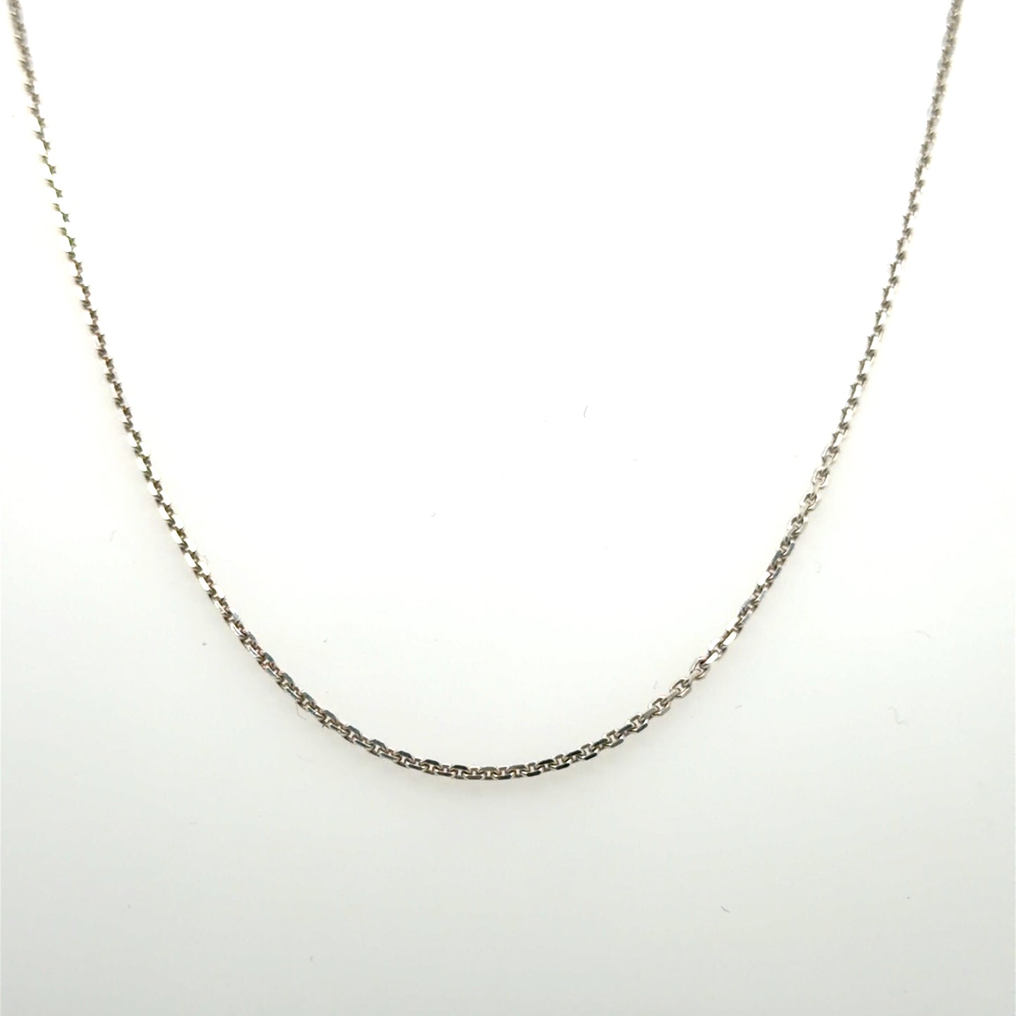 Diamond Cut Cable Chain -Sterling Silver 1.25mm 20"