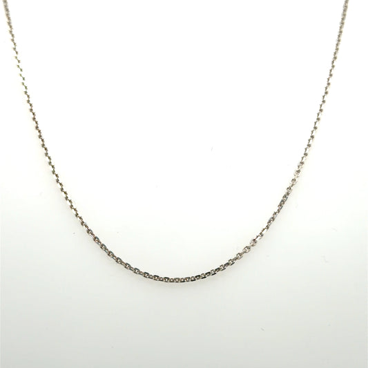 Diamond Cut Cable Chain -Sterling Silver 1.25mm 20"