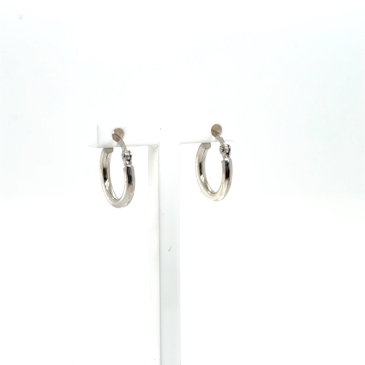Sterling Silver 2mm Round Hoop Earrings