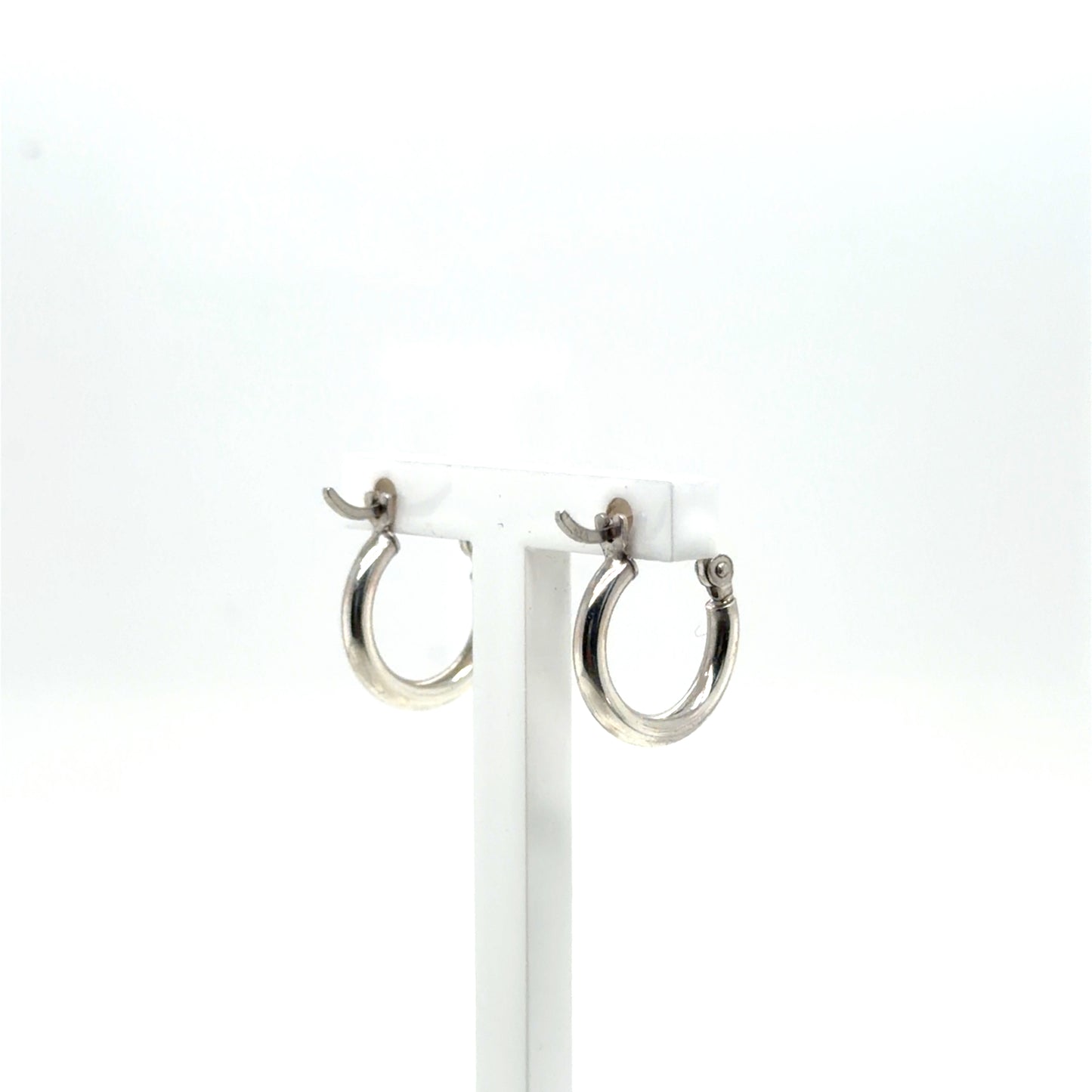 Sterling Silver 2mm Round Hoop Earrings