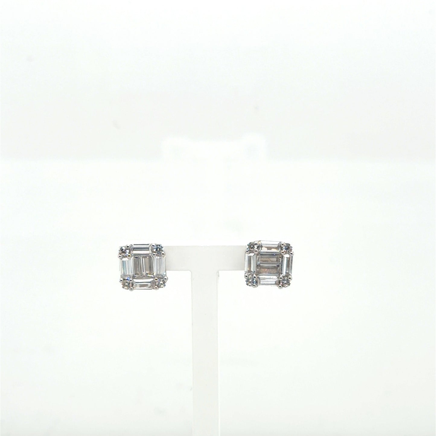 Oh My Baguette Sterling Silver Cubic Zirconia Earrings