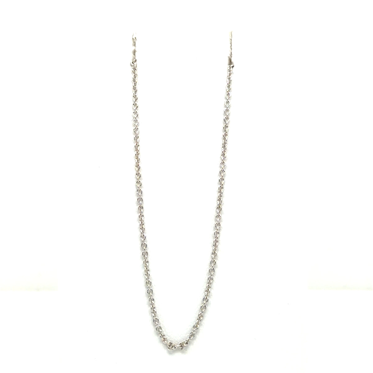 Leslie's Sterling Silver Rh-plated Rolo Adjustable Chain