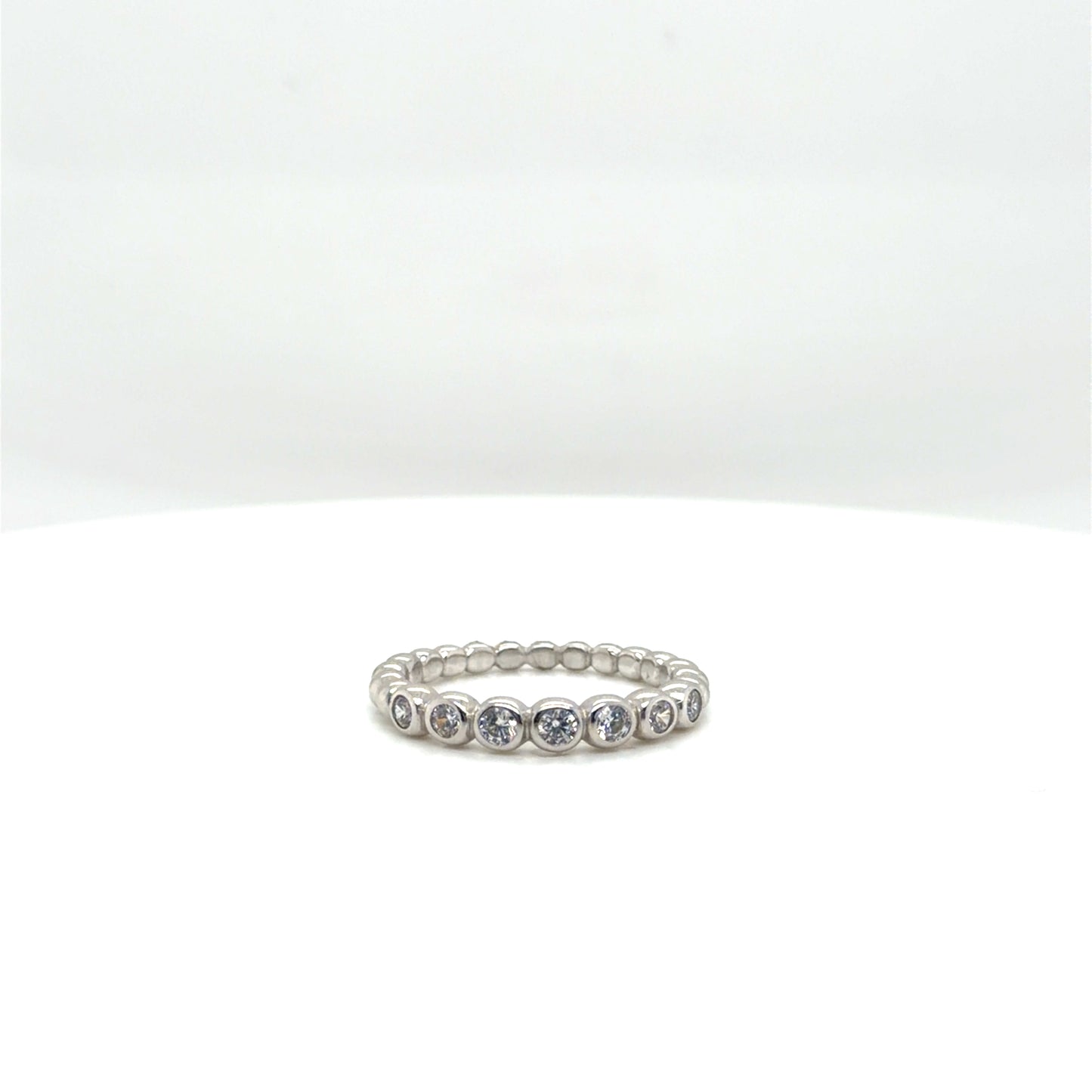 The Eternity Cz Stackable Band - Sterling Silver