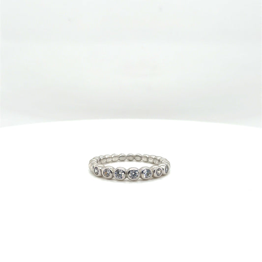 The Eternity Cz Stackable Band - Sterling Silver