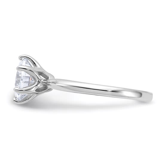 Glamorous Solitaire CZ Sterling Silver Ring