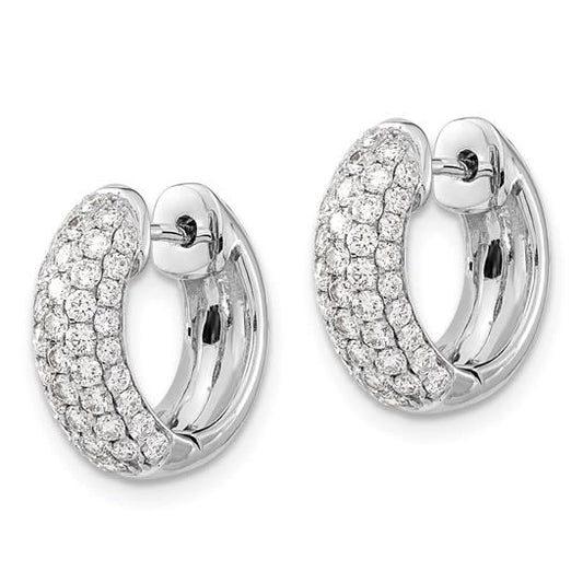 Lab Diamond Huggie Hoop Earrings 14ktw
