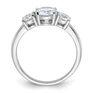 Trinity CZ Sterling Silver Travel Ring