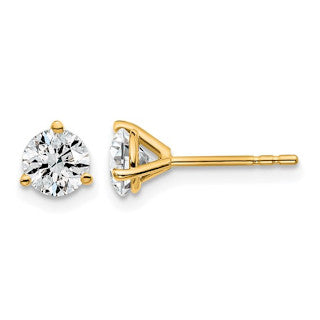 14kty Lab Diamond Round Stud Earring