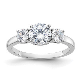 Trinity CZ Sterling Silver Travel Ring