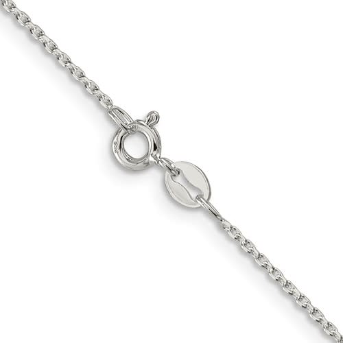 Diamond Cut Cable Chain -Sterling Silver 1.25mm 20"