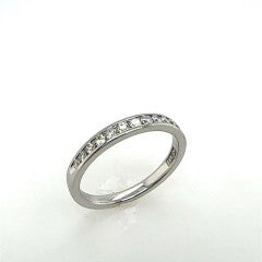 Lab Diamond Channel Band 14kt WG .30ct